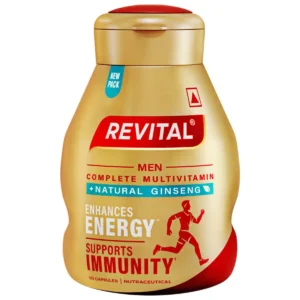 Revital H Men Multivitamin With Calcium Zinc & Ginseng For Immunity Strong Bones (60 Capsules)